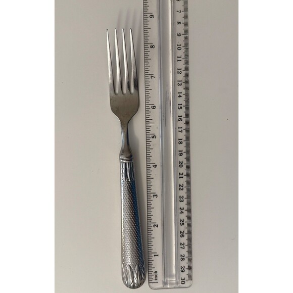 Retroneu Laurel Honeycomb Dinner Fork Stainless Flatware - Picture 5 of 5